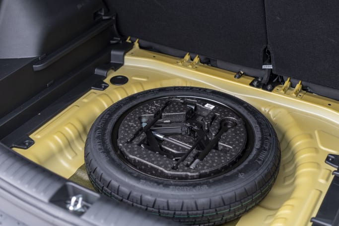The S comes with a temporary spare wheel.


