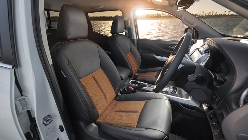 It scores orange highlights on the leather trim and other surfaces.