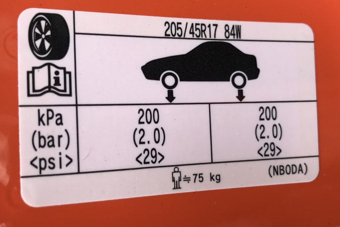 29 psi tire
