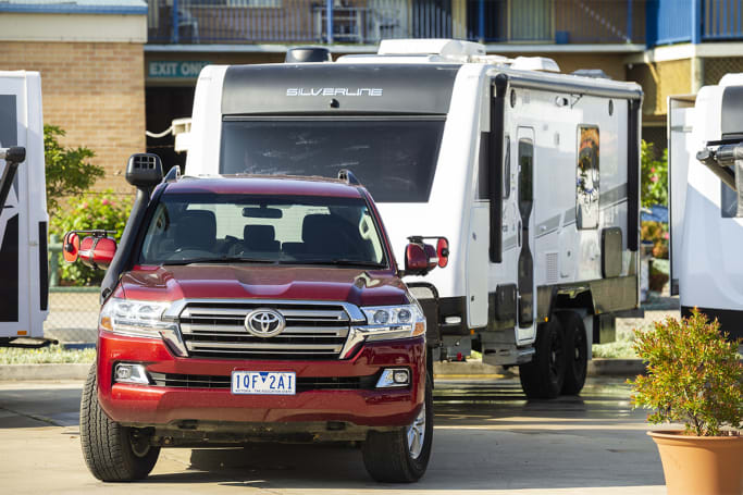 Both the Patrol and LandCruiser had a go at towing the Jayco Silverline Outback.