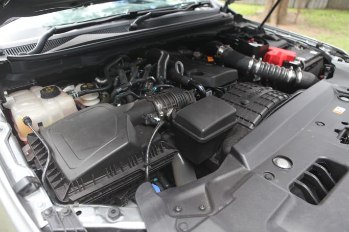 The twin-turbo diesel engine produces 157kW/500Nm.