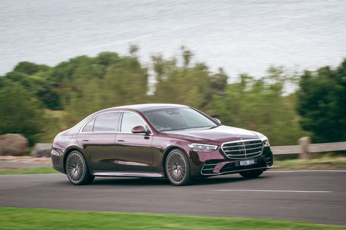 The S-Class can be hurried along with confidence and finesse.