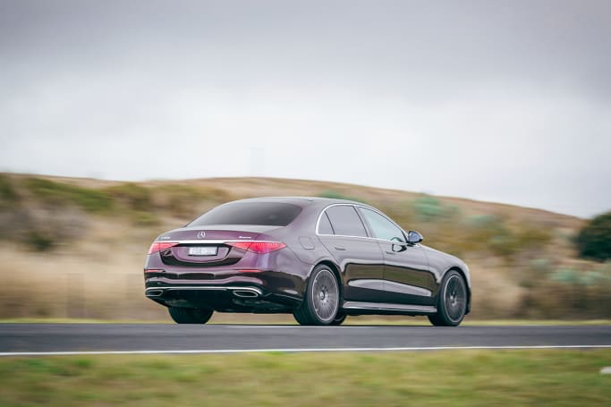 Even more impressive is the S450’s ability to hustle along mountain roads like an overgrown sports sedan.