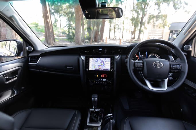 The Fortuner’s ride is firm (pictured: Fortuner GXL 2021).