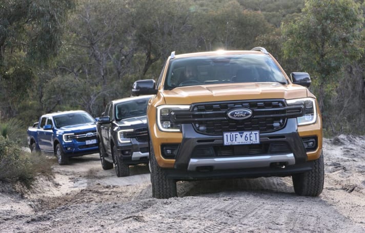 The Ranger comes in three body styles. (XLT, Wildtrak and Sport pictured)