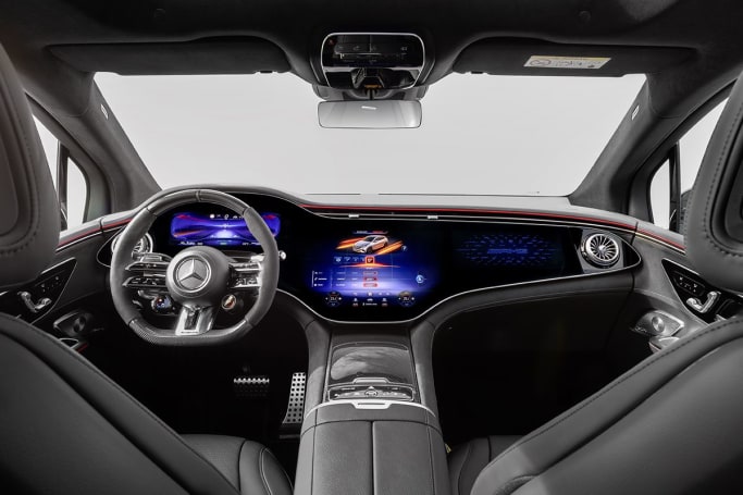 The EQE SUV will adopt a variation of the EQS' Hyperscreen fully digitized dashboard experience.