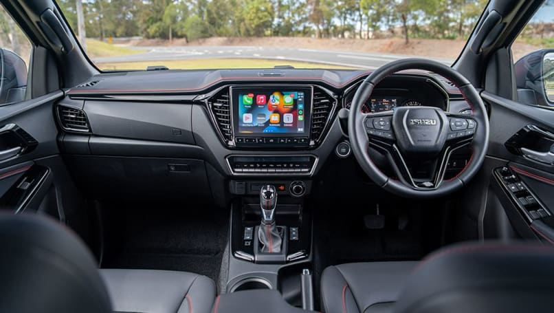 The X-Terrain got a new seat trim with leather and red stitching.