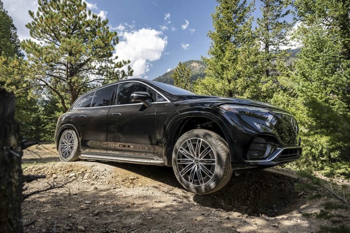 The cars we drove off-road had 20-inch wheels and all-terrain tires.  (580 4Matic variant pictured)