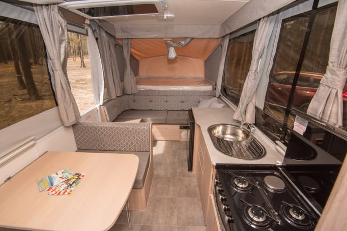 Interior space is open and functional with a touring-friendly floor-plan. (image credit: Brendan Batty)