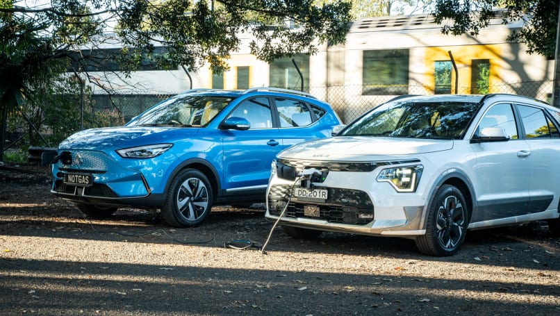 The Niro was able to charge the ZS EV.
