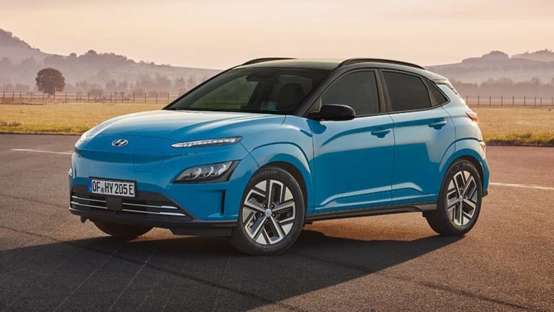 The Kona Electric packs a 39.2kW battery and a claimed range of 452km.