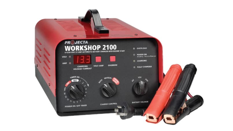 Generally, the time taken to charge a battery from flat to full is determined by the amperage.