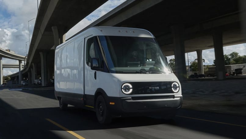 Rivian's third model is a purpose-built electric delivery van of which Amazon has an order for 100,000 units worldwide.