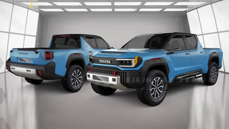 Ένα μικρό ute κάτω από το HiLux θα μπορούσε να βελτιώσει περαιτέρω την αυστραλιανή γκάμα της Toyota.  (Εικόνα: Digimods DESIGN)