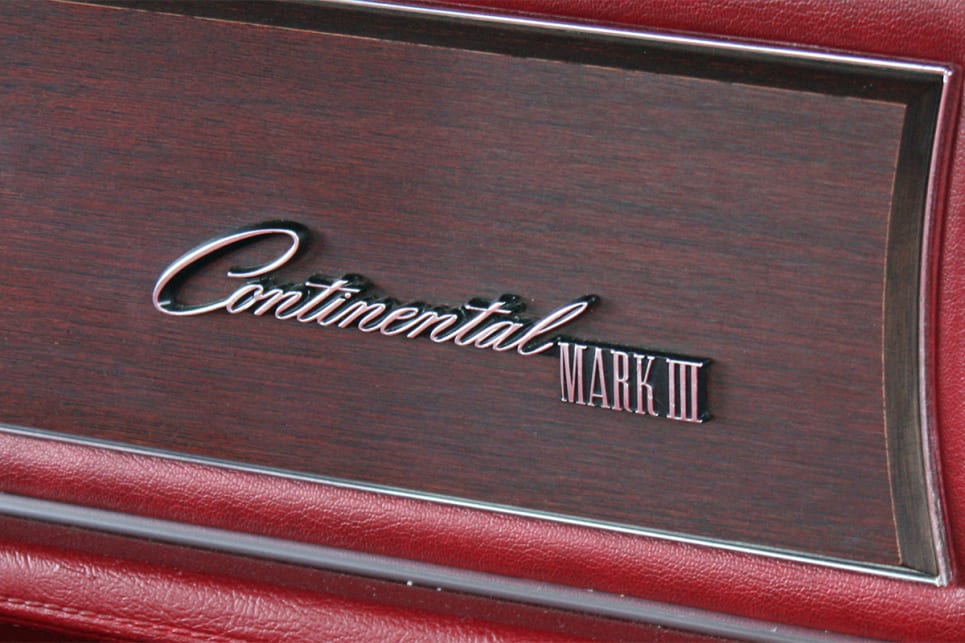 Continetal badges can be found fitted on '70s Lincoln Continental Mk III and Mk IV – specifically the dash fascia on the passenger side (image credit: Survivor Car Australia)