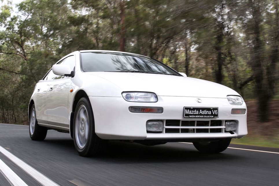 The Astina reached new heights for the fifth-generation BH 323 in 1994, with a four-door hardtop bodystyle added to bring the Australian-market 323 body count to three.