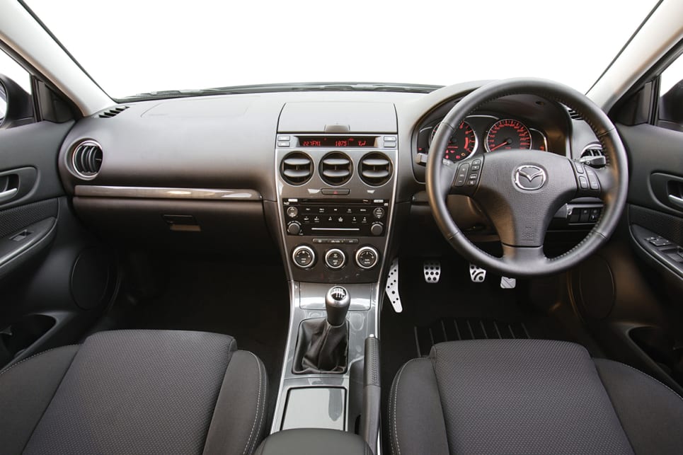 The interior looks almost identical to that of a standard 6.