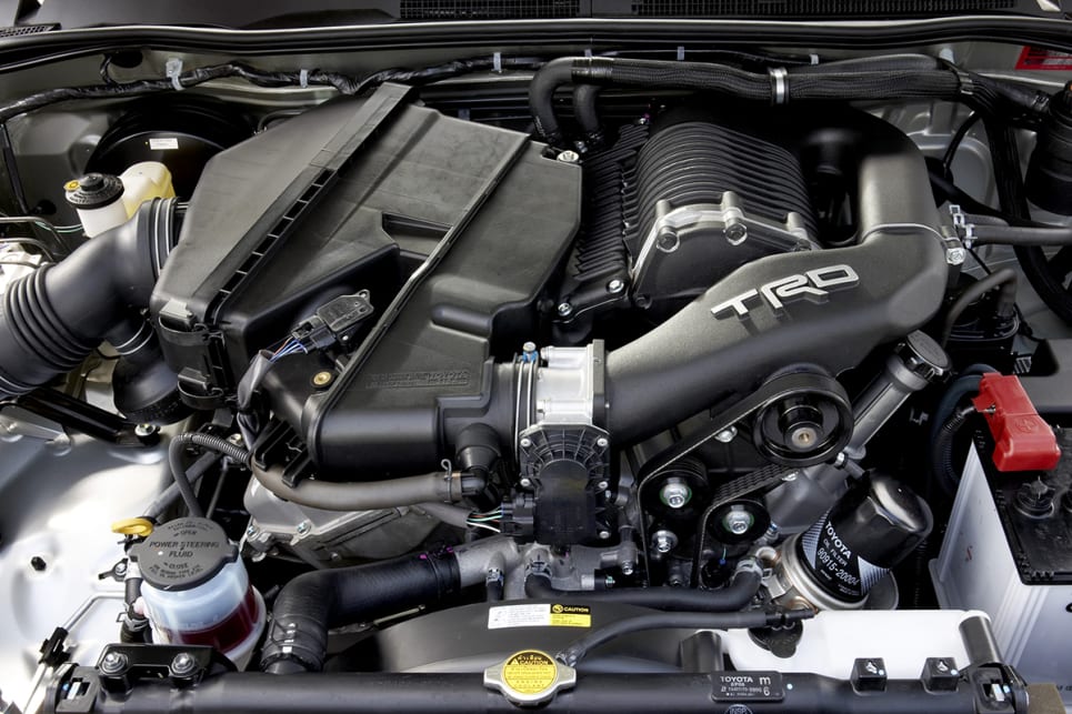 Don't expect any individual throttle bodies here. It may have a supercharger, but the performance is balanced with rugged, low-stress durability.