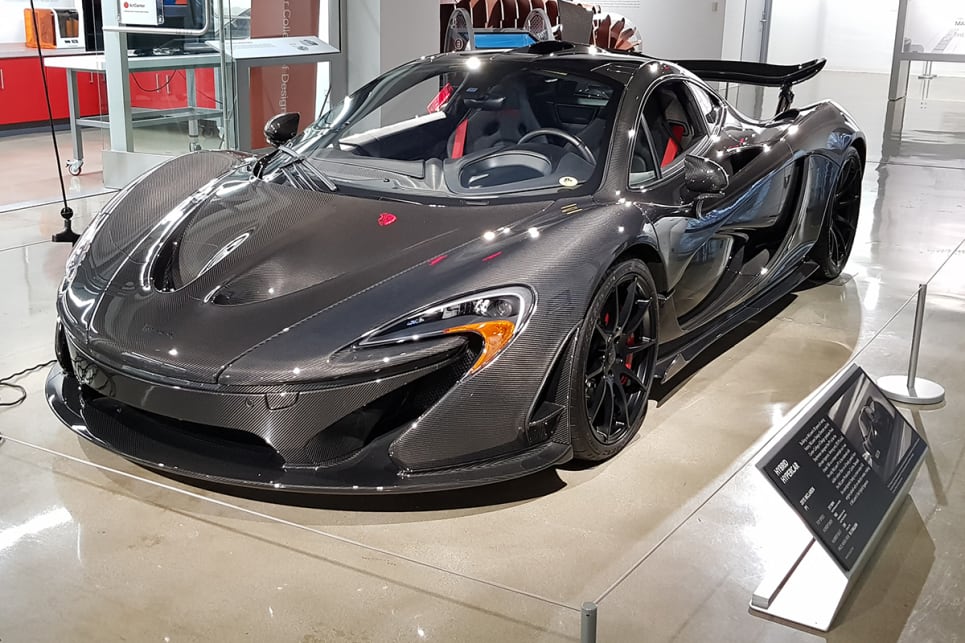 This 2015 McLaren P1 - chassis number 168 - was ordered with naked carbon fibre body panels. (image credit: Malcolm Flynn)