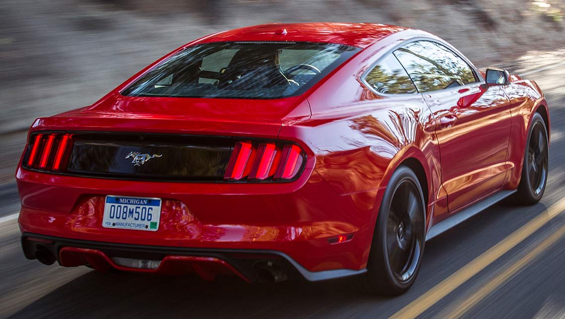 2015 Ford Mustang with the 2.3-litre EcoBoost turbocharged four-cylinder engine.