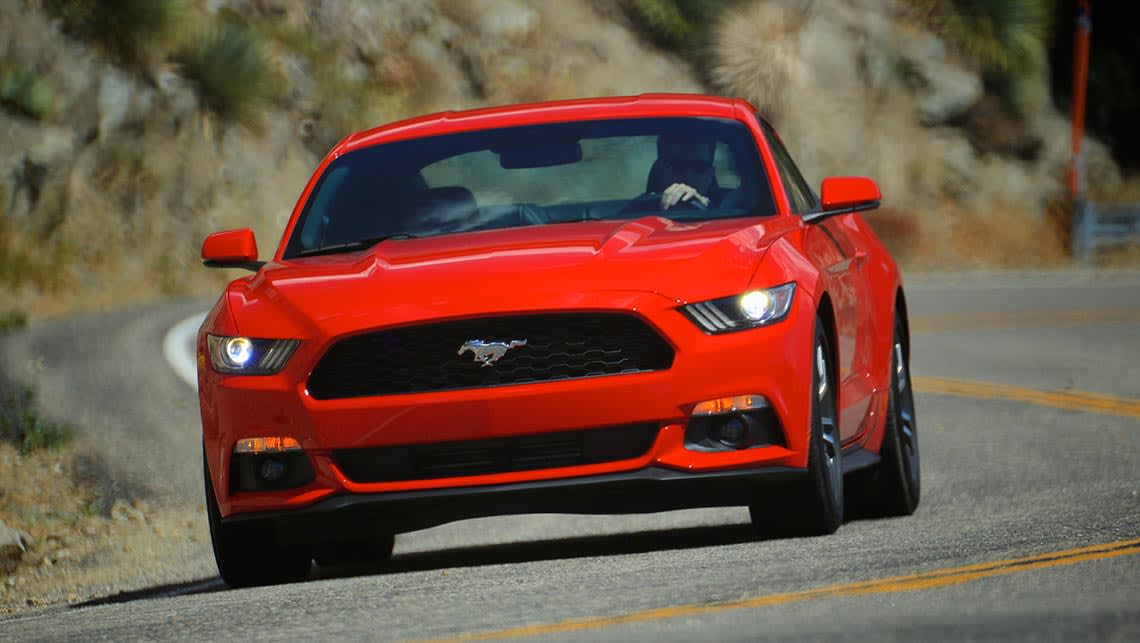 2015 Ford Mustang with the 2.3-litre EcoBoost turbocharged four-cylinder engine.