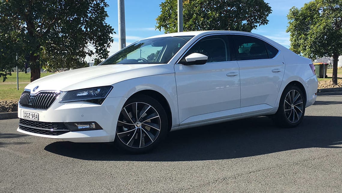 The current Skoda Superb should be able to accommodate three child seats across the back seat.