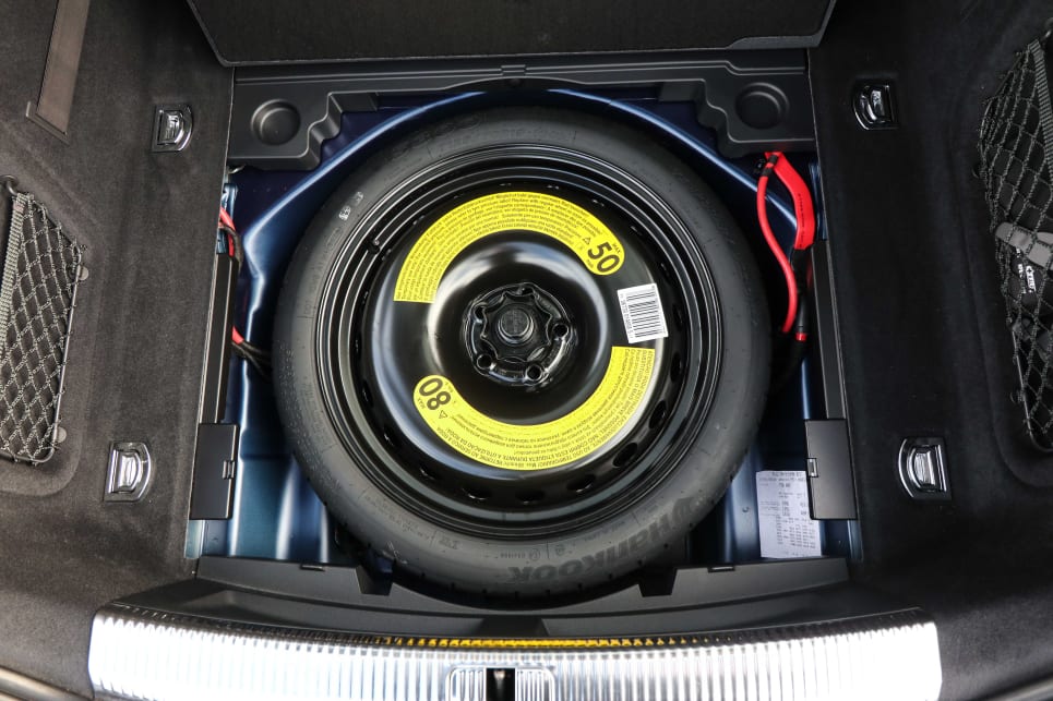 A space-saver spare wheel nestles under the floor of the boot.