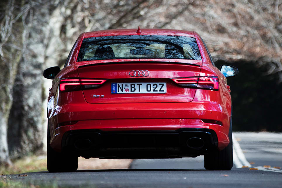 The RS3 also runs a few mods over the A3 - both front and rear tracks are wider.
