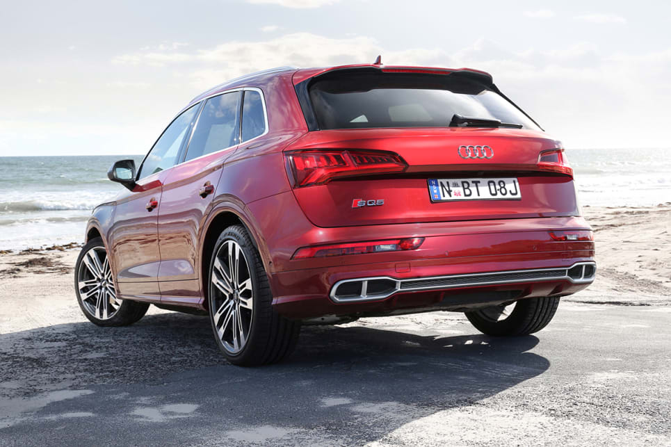 The SQ5 grade adds 21-inch alloy wheels, adaptive dampers, and tinted rear glass.