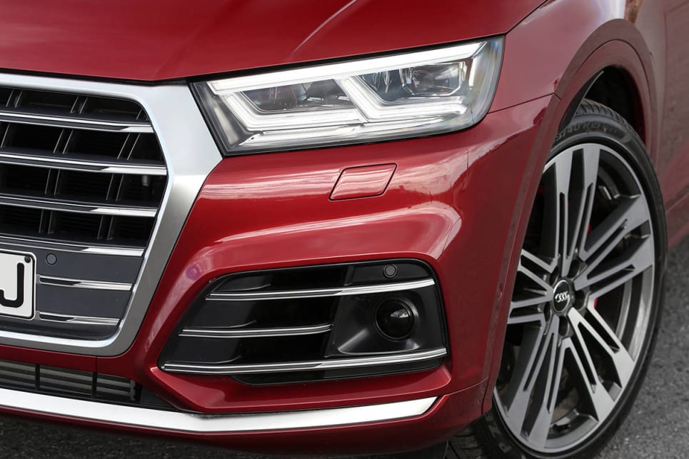 According to Audi, if you look (and imagine) hard enough you should be able to see the a letter Q in the redesigned headlights.