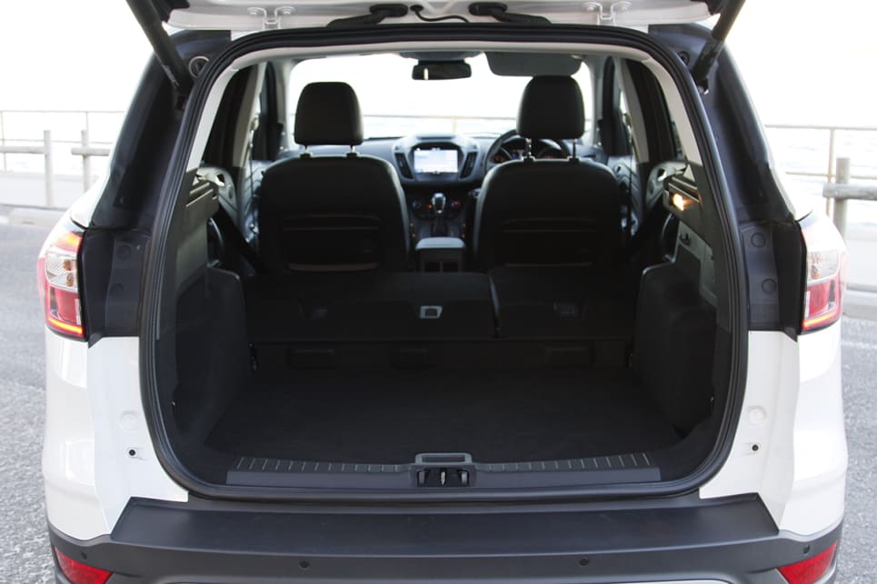 Drop the 60/40 split fold rear seats and the volume is blighted only by a step in the floor. (Image credit: Max Klamus)