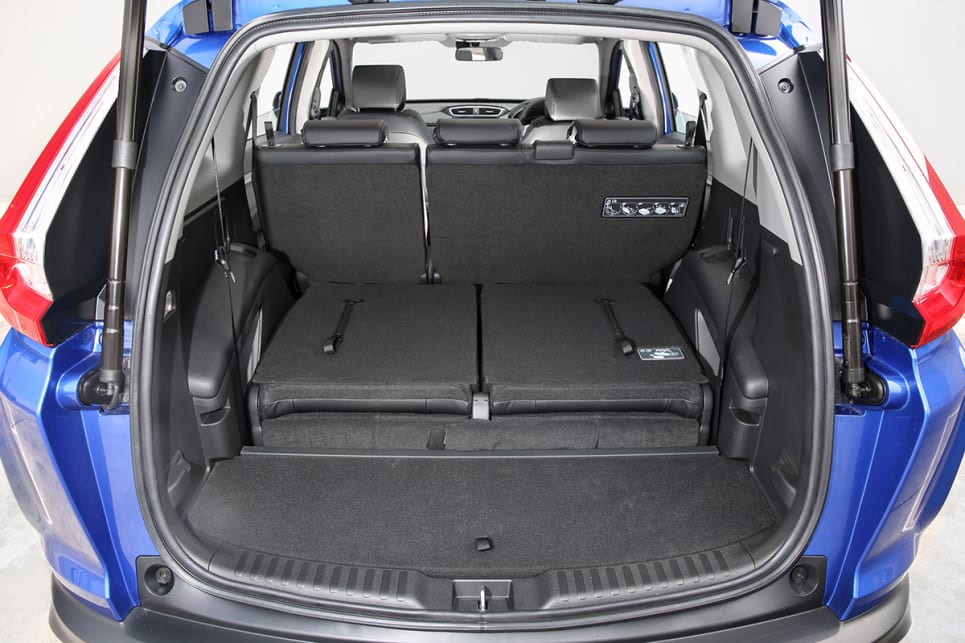 The CR-V has 522 litres of cargo space with the rear seats in place.