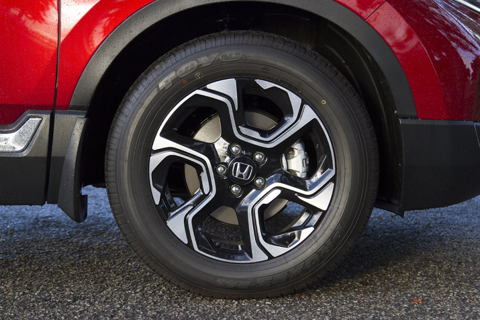 Honda's mid-sizer rolls on 18-inch alloys.