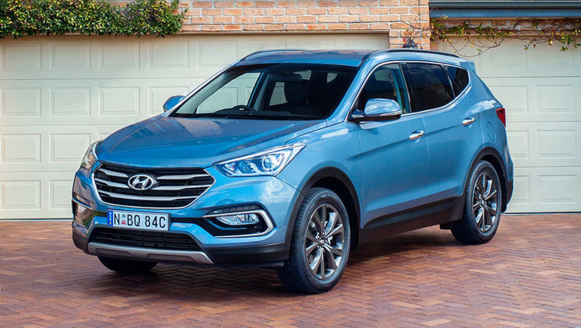 The current Hyundai Santa Fe should be able to accommodate three child seats across the back seat.