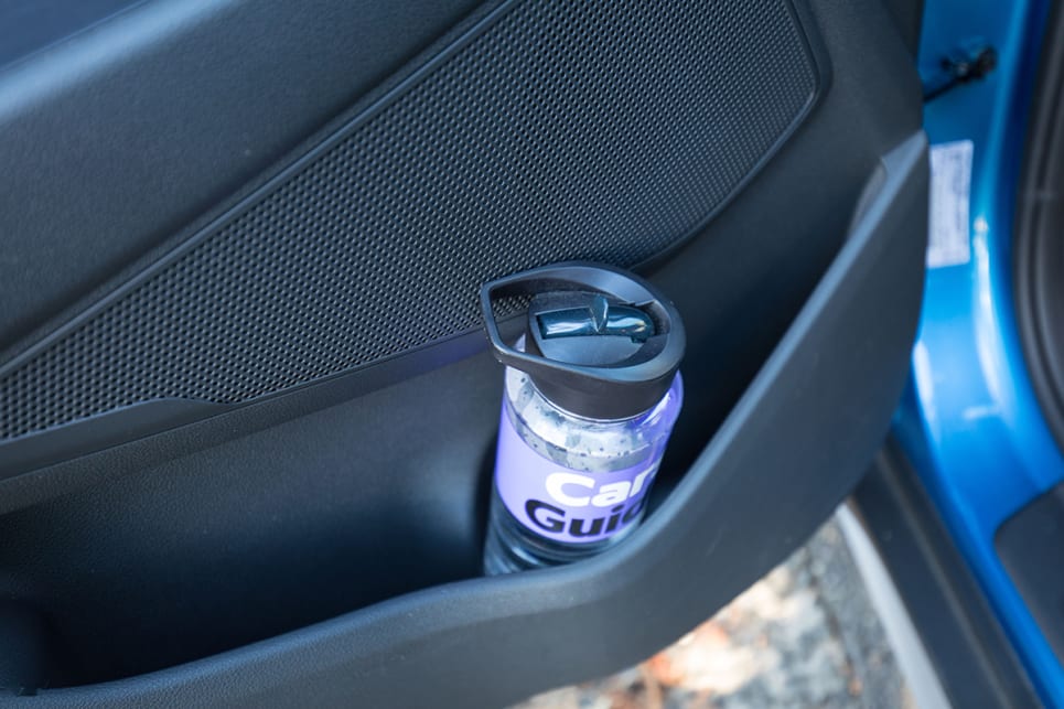 There are four cupholders, two in the front and two in the back, and four bottle holders, one in each door. (image credit: Dean McCartney)