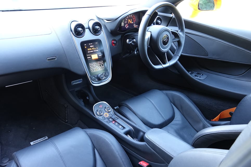 The interior is simple, striking and single-mindedly driver-focused.  (Image credit: James Cleary)