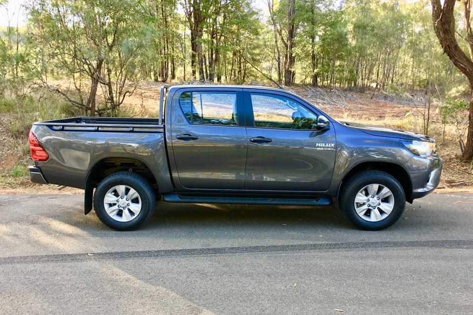 Little has changed since this generation HiLux went on sale in 2015, but the new 17-inch alloy wheels give the SR+ a point of difference over the SR. (image credit: Matt Campbell)