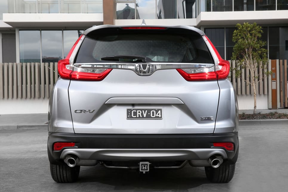 From the back the CR-V looks wide and planted, but busy with all those creases and angles. (VTi model shown)