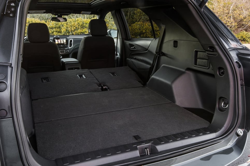 The large boot has good storage space beneath the floor. (US Chevrolet Equinox shown here)