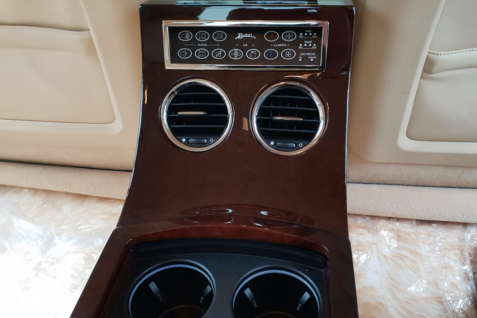 Other Geneva features include rear-seat entertainment system, a cigar humidor with utensils, and a miniature safe.