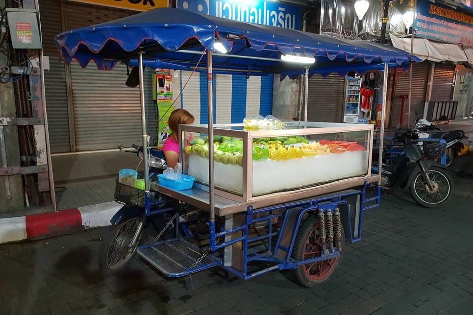 Fruit vendors, either, aren't too common...