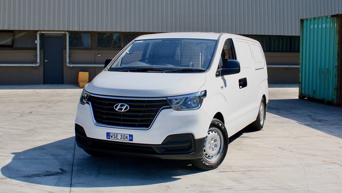 The updated Hyundai iLoad 2018 van fits into the brand's showroom a little better than its rounder-looking predecessor. (image credit: Matt Campbell)