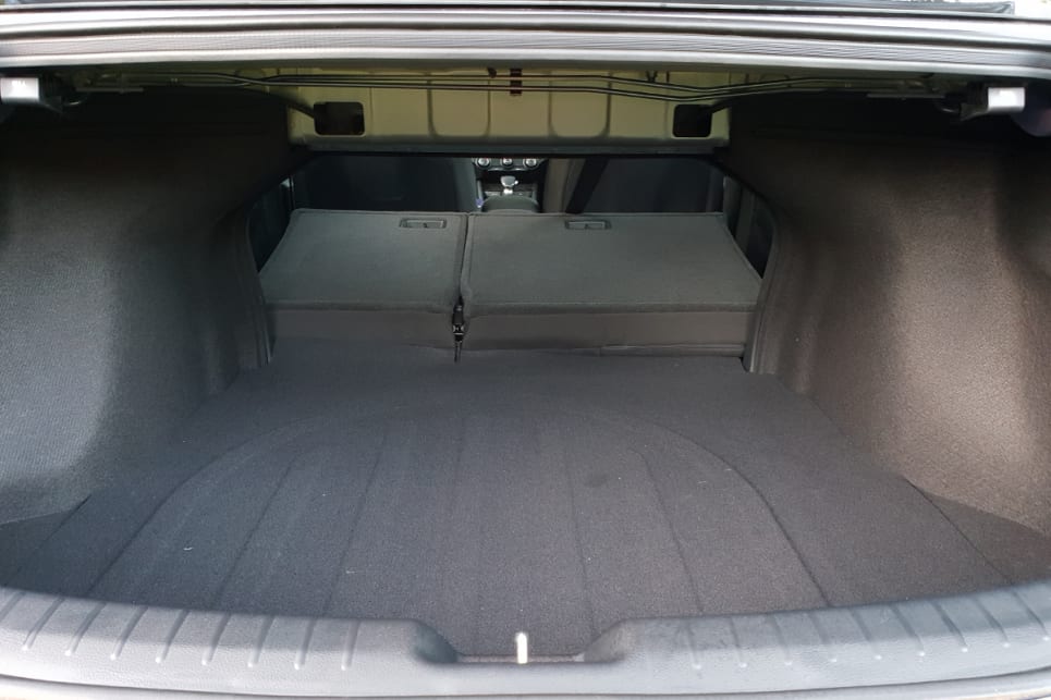 The Cerato's rear seats can be folded in a 60/40 split.