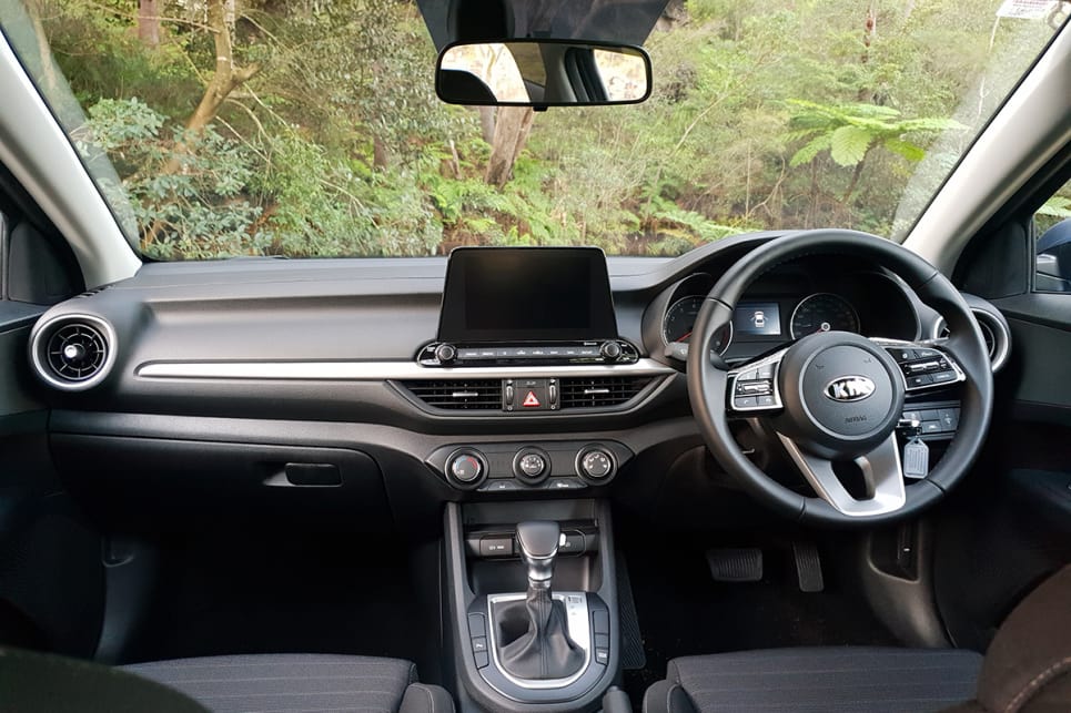 The dash is laid out in a simple and ergonomic way, with a pleasing selection of material surfaces and touch points.