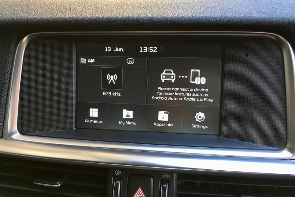 Now the 7.0-inch media screen is capable of doing the Apple CarPlay iPhone connectivity and Android Auto phone mirroring. (image credit: Matt Campbell)