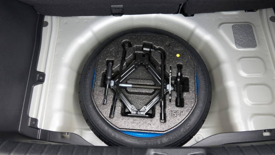 As expected though, the Picanto is equipped with a temporary space-saver spare. (image credit: James Marsden)