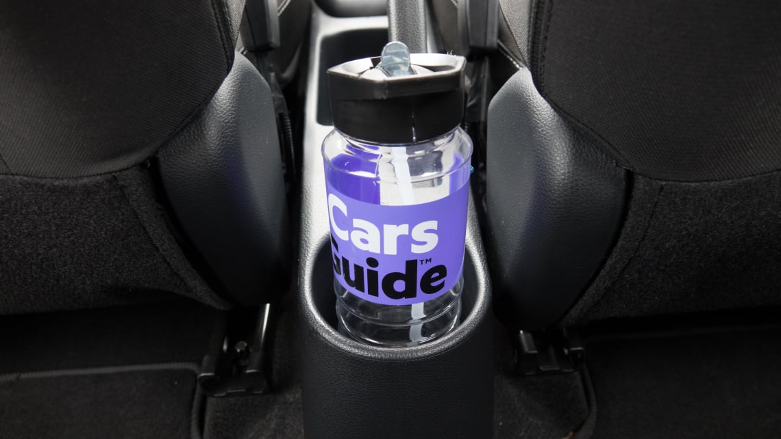 There are two cupholders up front, with another mounted between the front seats. (image credit: James Marsden)