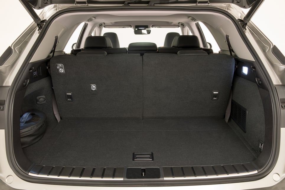 With the third row down, boot space is rated at 433 litres. (RX 450hL model shown)
