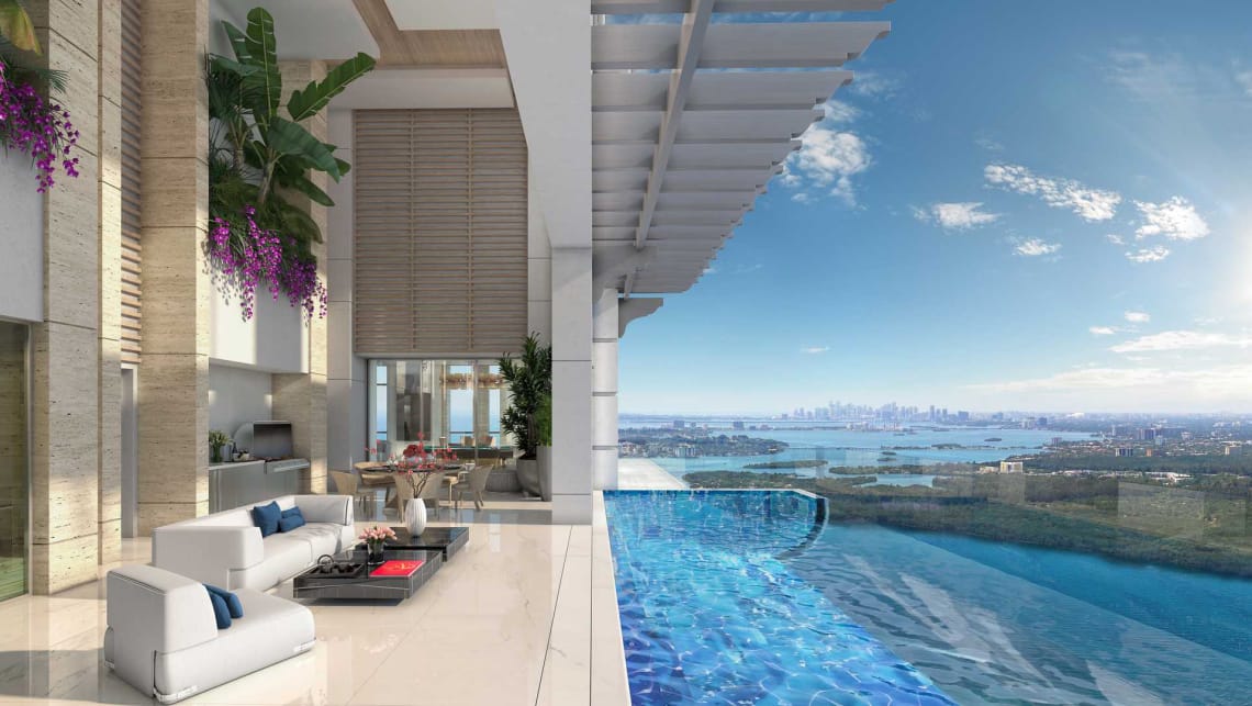 That infinity-edge pool 'floats' 182m above ground, giving you a full view of peasants below. (image credit: Motor1.com)