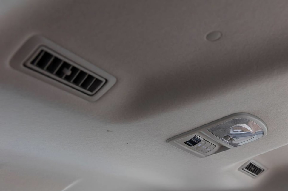 Rear seat passengers get access to their own air outlets in the roof.